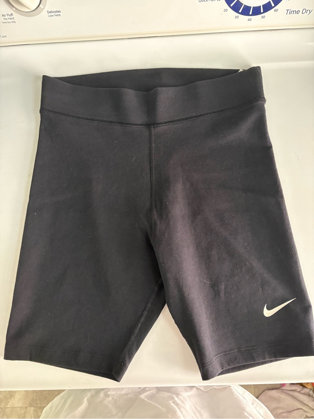 Nike Black Performance Bike Shorts with White Swoosh
